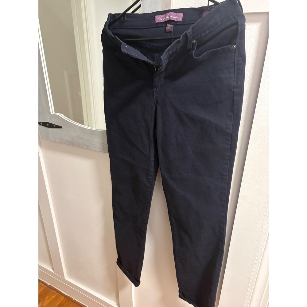 Gloria Vanderbilt Amanda Tapered High Rise Navy Blue Jeans Womens Size 6